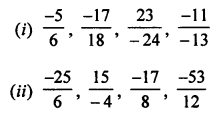 ML Aggarwal Class 7 Solutions for ICSE Maths Chapter 3 Rational Numbers Check Your Progress Q5.1