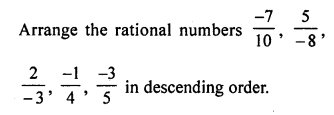 ML Aggarwal Class 7 Solutions for ICSE Maths Chapter 3 Rational Numbers Check Your Progress Q6.1