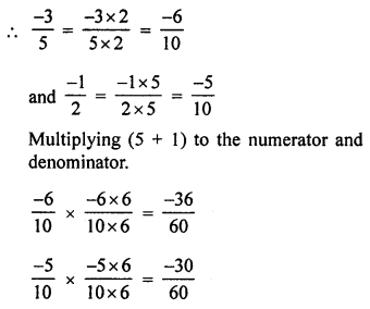 ML Aggarwal Class 7 Solutions for ICSE Maths Chapter 3 Rational Numbers Check Your Progress Q7.1