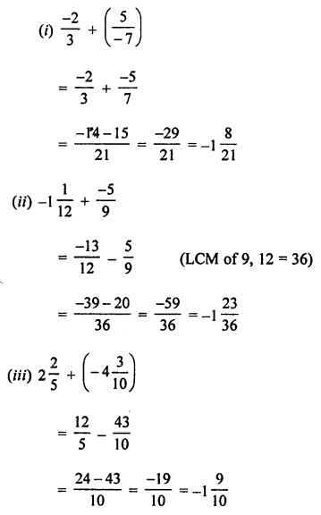 ML Aggarwal Class 7 Solutions for ICSE Maths Chapter 3 Rational Numbers Check Your Progress Q8.2