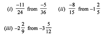 ML Aggarwal Class 7 Solutions for ICSE Maths Chapter 3 Rational Numbers Check Your Progress Q9.1