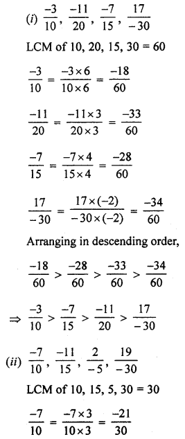 ML Aggarwal Class 7 Solutions for ICSE Maths Chapter 3 Rational Numbers Ex 3.2 Q7.2
