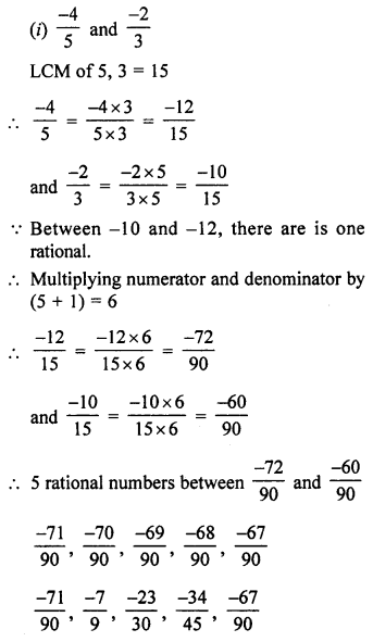 ML Aggarwal Class 7 Solutions for ICSE Maths Chapter 3 Rational Numbers Ex 3.2 Q9.1