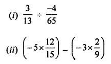 ML Aggarwal Class 7 Solutions for ICSE Maths Chapter 3 Rational Numbers Ex 3.3 Q12.1