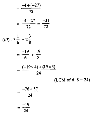 ML Aggarwal Class 7 Solutions for ICSE Maths Chapter 3 Rational Numbers Ex 3.3 Q2.3