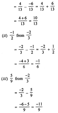 ML Aggarwal Class 7 Solutions for ICSE Maths Chapter 3 Rational Numbers Ex 3.3 Q3.3