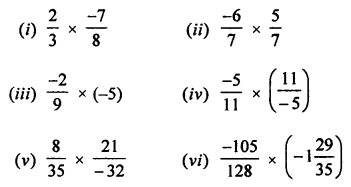 ML Aggarwal Class 7 Solutions for ICSE Maths Chapter 3 Rational Numbers Ex 3.3 Q8.1