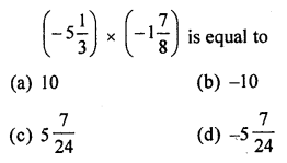 ML Aggarwal Class 7 Solutions for ICSE Maths Chapter 3 Rational Numbers Objective Type Questions Q11.1