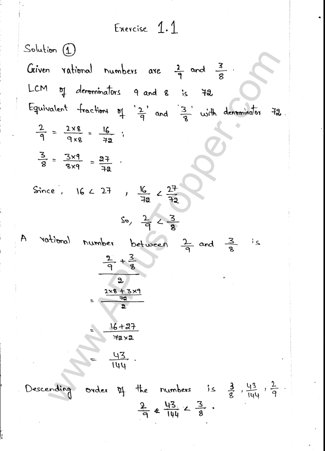 ML Aggarwal ICSE Solutions for Class 9 Maths Ch 1 Rational and Irrational Numbers img-1