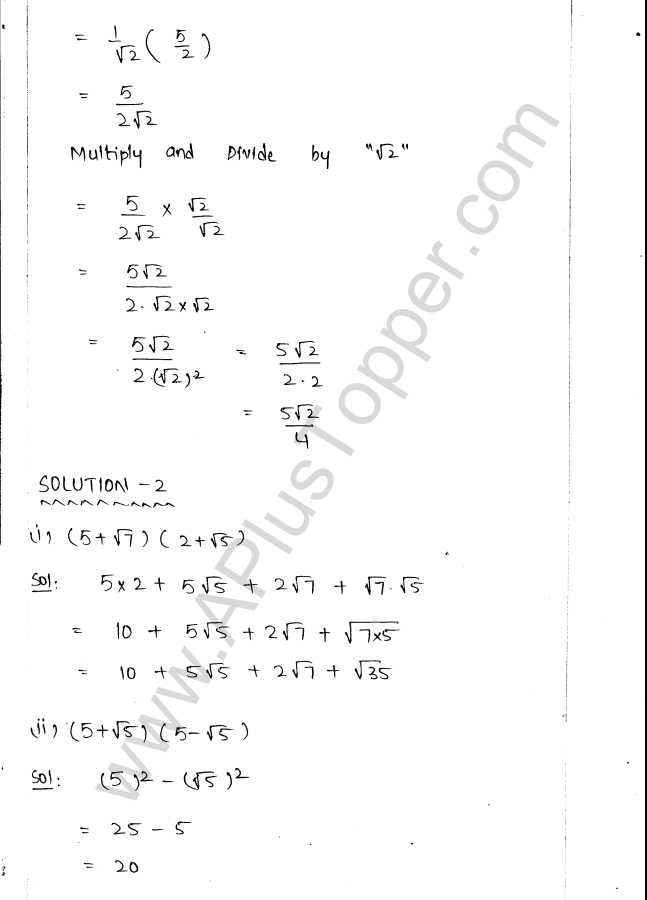 ML Aggarwal ICSE Solutions for Class 9 Maths Ch 1 Rational and Irrational Numbers img-46