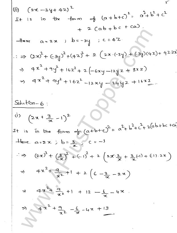 ML Aggarwal ICSE Solutions for Class 9 Maths Ch 3 Expansions img-5