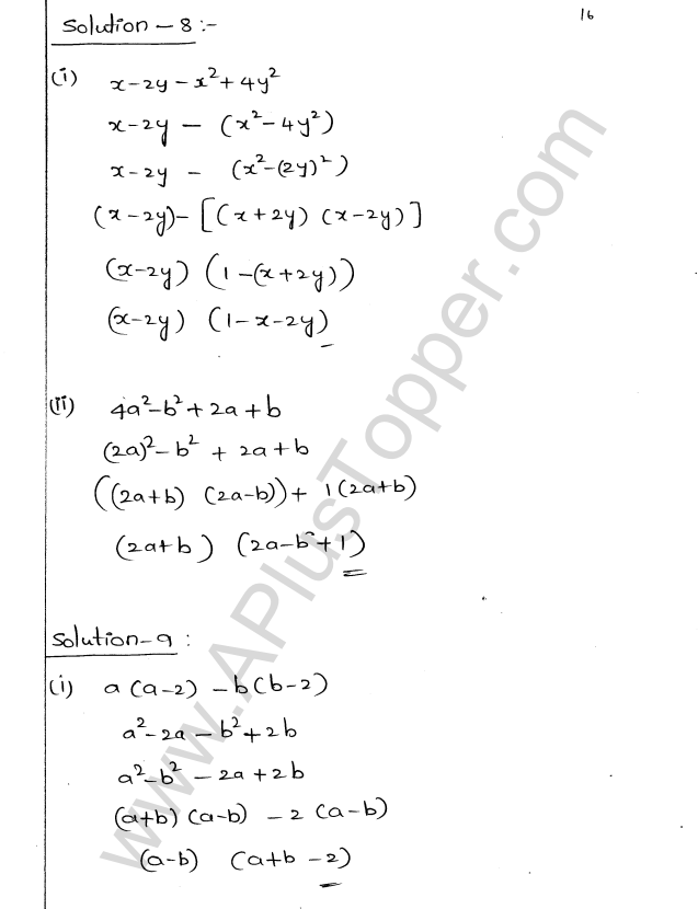 ML Aggarwal ICSE Solutions for Class 9 Maths Chapter 4 Factorisation img-16