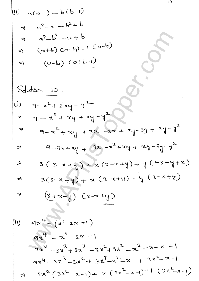 ML Aggarwal ICSE Solutions for Class 9 Maths Chapter 4 Factorisation img-17