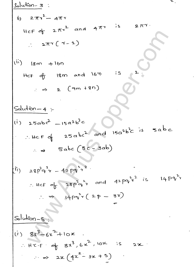 ML Aggarwal ICSE Solutions for Class 9 Maths Chapter 4 Factorisation img-2