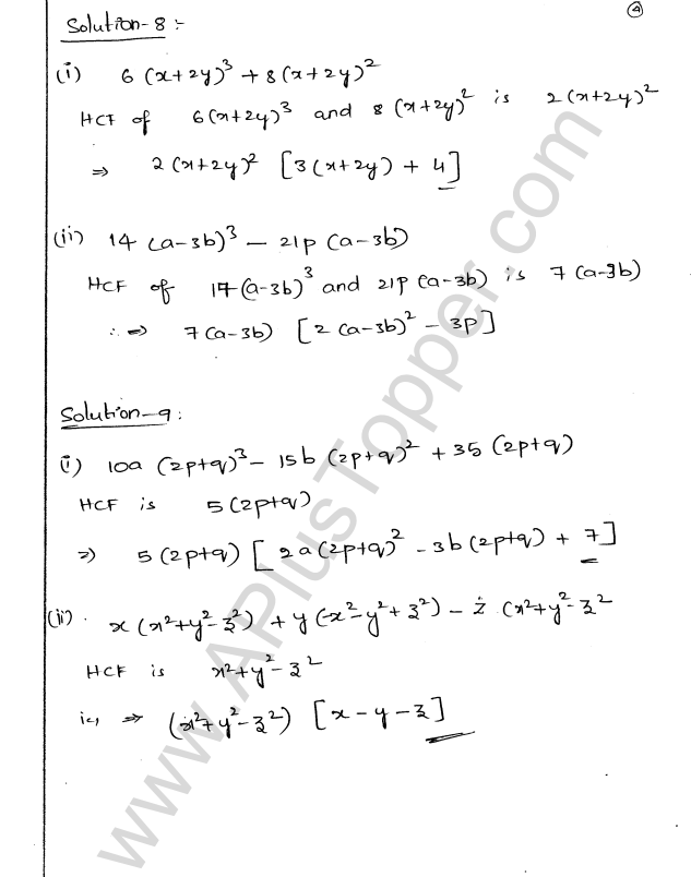 ML Aggarwal ICSE Solutions for Class 9 Maths Chapter 4 Factorisation img-4