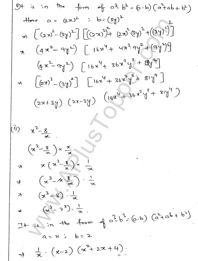 ML Aggarwal ICSE Solutions for Class 9 Maths Chapter 4 Factorisation img-45
