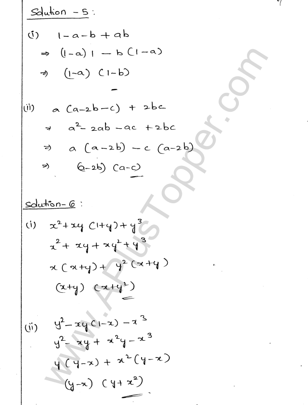 ML Aggarwal ICSE Solutions for Class 9 Maths Chapter 4 Factorisation img-7