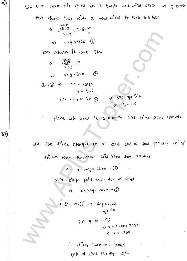 ML Aggarwal ICSE Solutions for Class 9 Maths Chapter 5 Simultaneous Linear Equations img-39