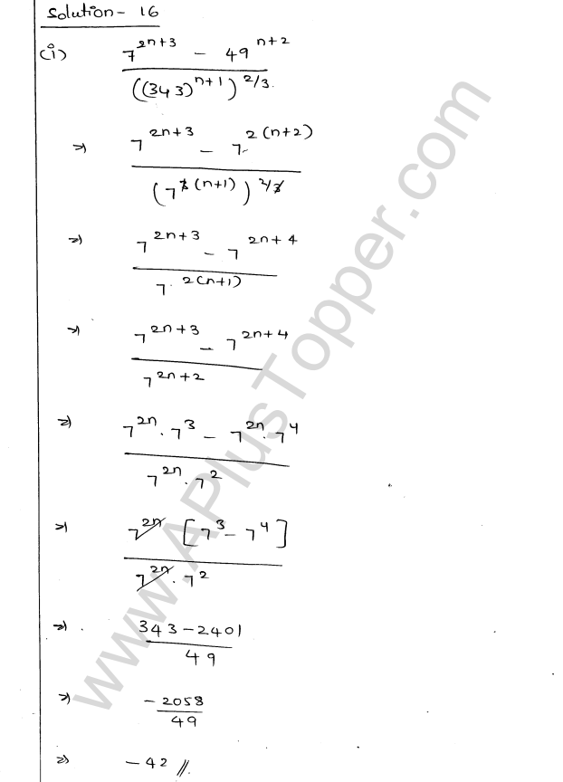 ML Aggarwal ICSE Solutions for Class 9 Maths Chapter 8 Indices Q1.20