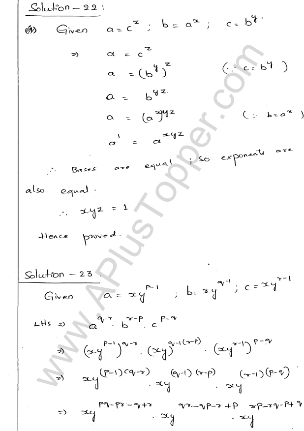 ML Aggarwal ICSE Solutions for Class 9 Maths Chapter 8 Indices Q1.29