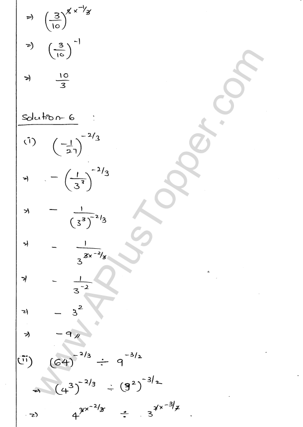 ML Aggarwal ICSE Solutions for Class 9 Maths Chapter 8 Indices Q1.6
