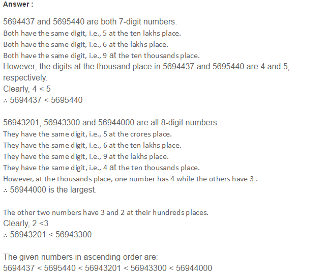 Number System RS Aggarwal Class 6 Maths Solutions Exercise 1B 12.1