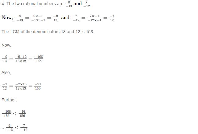 Rational Numbers RS Aggarwal Class 8 Solutions 8.4