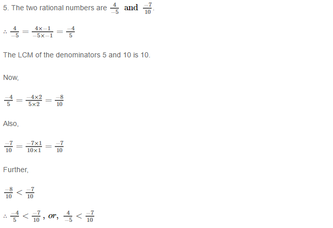 Rational Numbers RS Aggarwal Class 8 Solutions 8.5