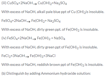 Selina Concise Chemistry Class 10 ICSE Solutions Analytical Chemistry: Uses of Ammonium Hydroxide And Sodium Hydroxide img 9
