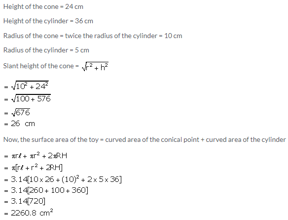 Selina Concise Mathematics Class 10 ICSE Solutions Cylinder, Cone and Sphere image - 106