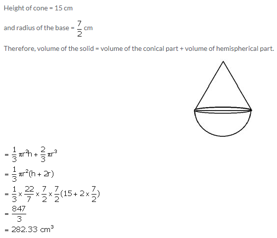 Selina Concise Mathematics Class 10 ICSE Solutions Cylinder, Cone and Sphere image - 81