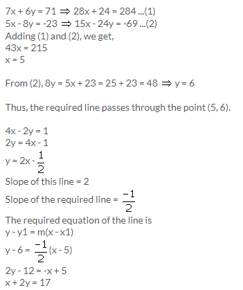 Selina Concise Mathematics Class 10 ICSE Solutions Equation of a Line - 111