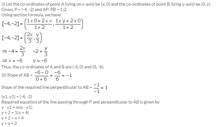 Selina Concise Mathematics Class 10 ICSE Solutions Equation of a Line - 123
