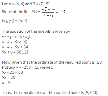 Selina Concise Mathematics Class 10 ICSE Solutions Equation of a Line - 157