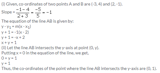 Selina Concise Mathematics Class 10 ICSE Solutions Equation of a Line - 49