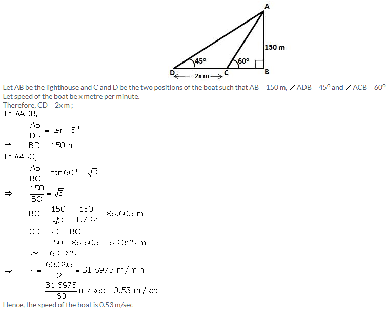 Selina Concise Mathematics Class 10 ICSE Solutions Heights and Distances image - 25