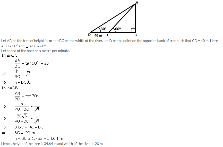 Selina Concise Mathematics Class 10 ICSE Solutions Heights and Distances image - 26