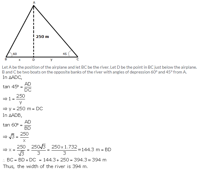 Selina Concise Mathematics Class 10 ICSE Solutions Heights and Distances image - 59