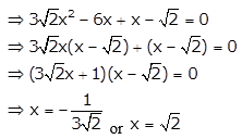 Selina Concise Mathematics Class 10 ICSE Solutions Quadratic Equations - 113