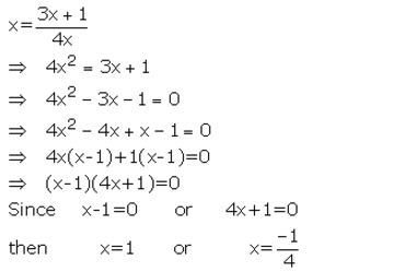 Selina Concise Mathematics Class 10 ICSE Solutions Quadratic Equations - 17