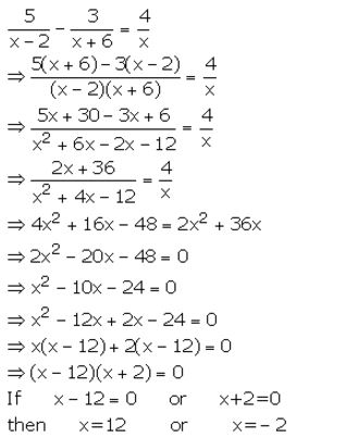 Selina Concise Mathematics Class 10 ICSE Solutions Quadratic Equations - 34