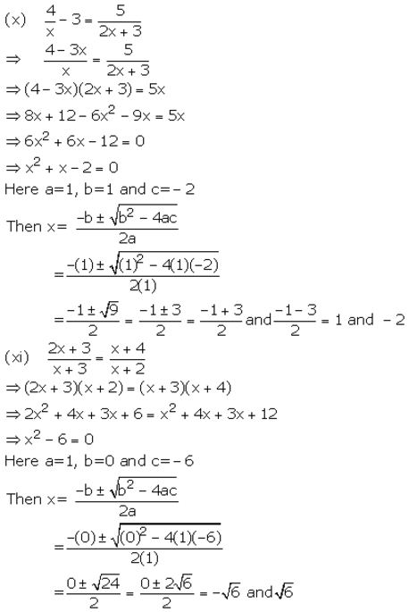 Selina Concise Mathematics Class 10 ICSE Solutions Quadratic Equations - 59