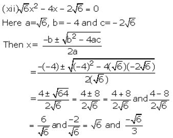 Selina Concise Mathematics Class 10 ICSE Solutions Quadratic Equations - 60