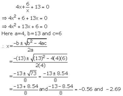 Selina Concise Mathematics Class 10 ICSE Solutions Quadratic Equations - 65