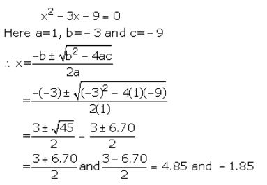 Selina Concise Mathematics Class 10 ICSE Solutions Quadratic Equations - 66