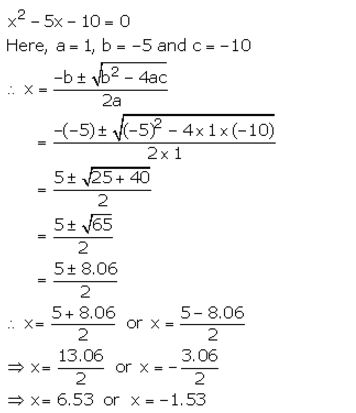 Selina Concise Mathematics Class 10 ICSE Solutions Quadratic Equations - 67