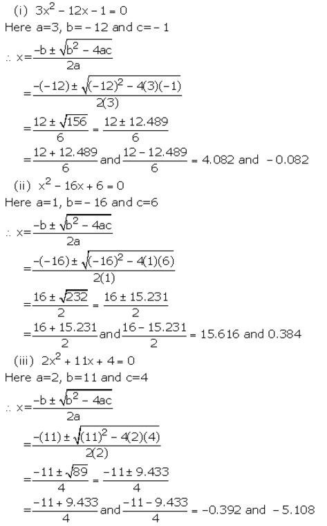 Selina Concise Mathematics Class 10 ICSE Solutions Quadratic Equations - 68