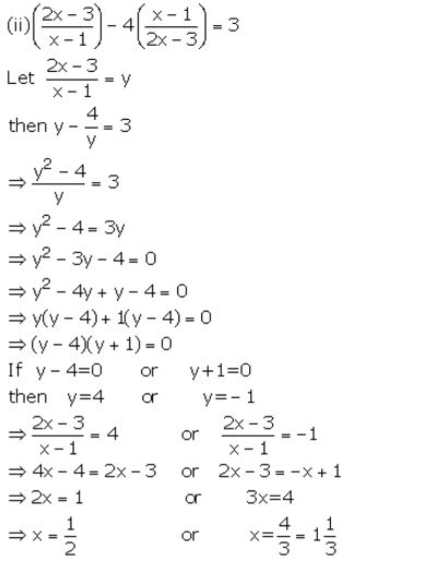 Selina Concise Mathematics Class 10 ICSE Solutions Quadratic Equations - 73