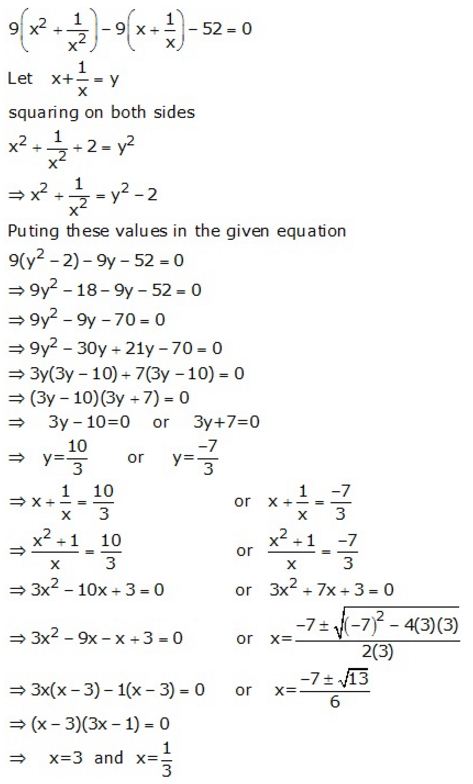 Selina Concise Mathematics Class 10 ICSE Solutions Quadratic Equations - 90