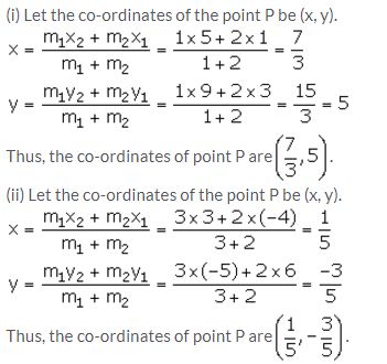 Selina Concise Mathematics Class 10 ICSE Solutions Section and Mid-Point Formula - 1
